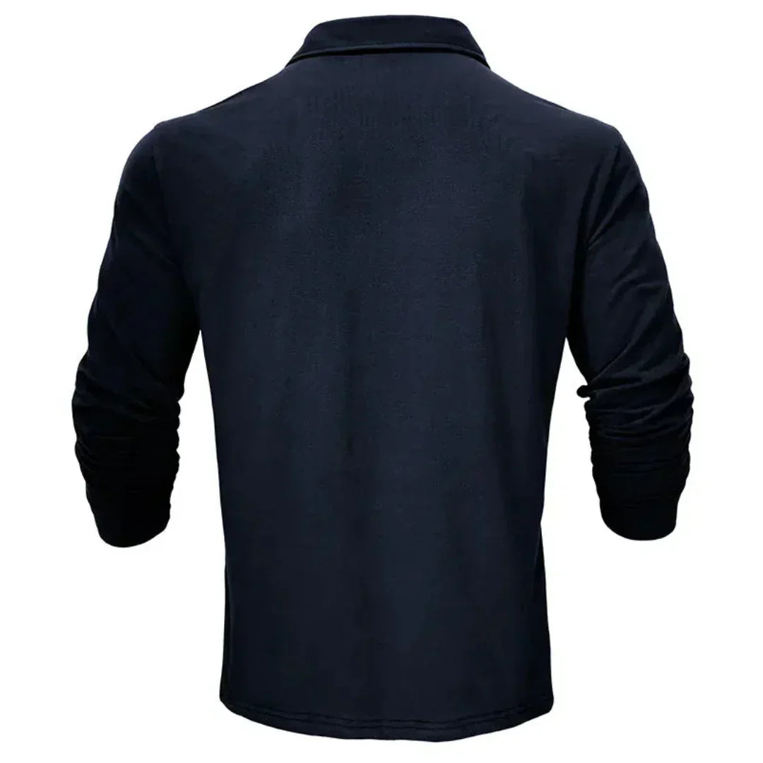 Callan | Casual Long Sleeve Collared Polo
