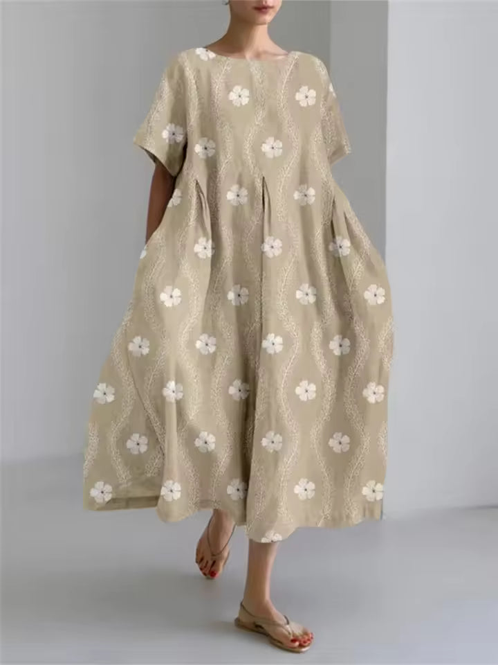 Fenella | Elegant Loose Round Neck Dress