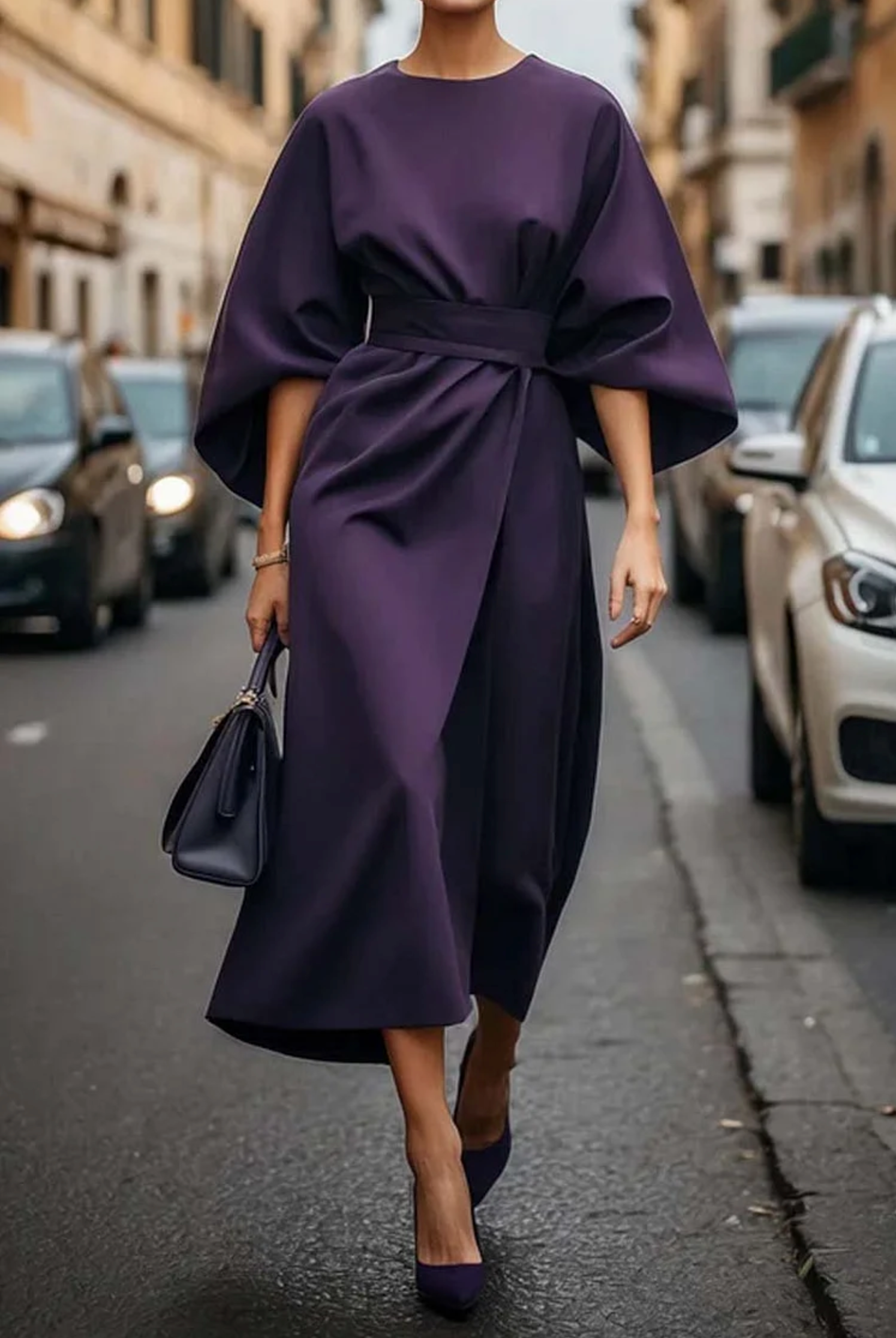 Selina | Elegant Lantern Sleeves Dress