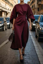 Selina | Elegant Lantern Sleeves Dress