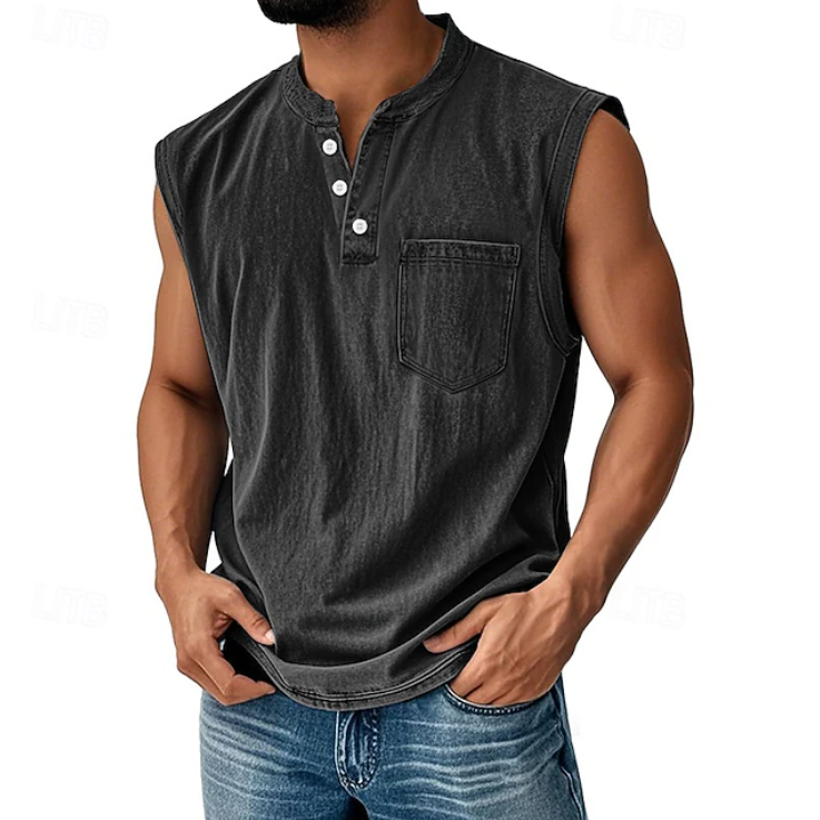 Desmond | Casual Sleeveless Vintage Style Shirt