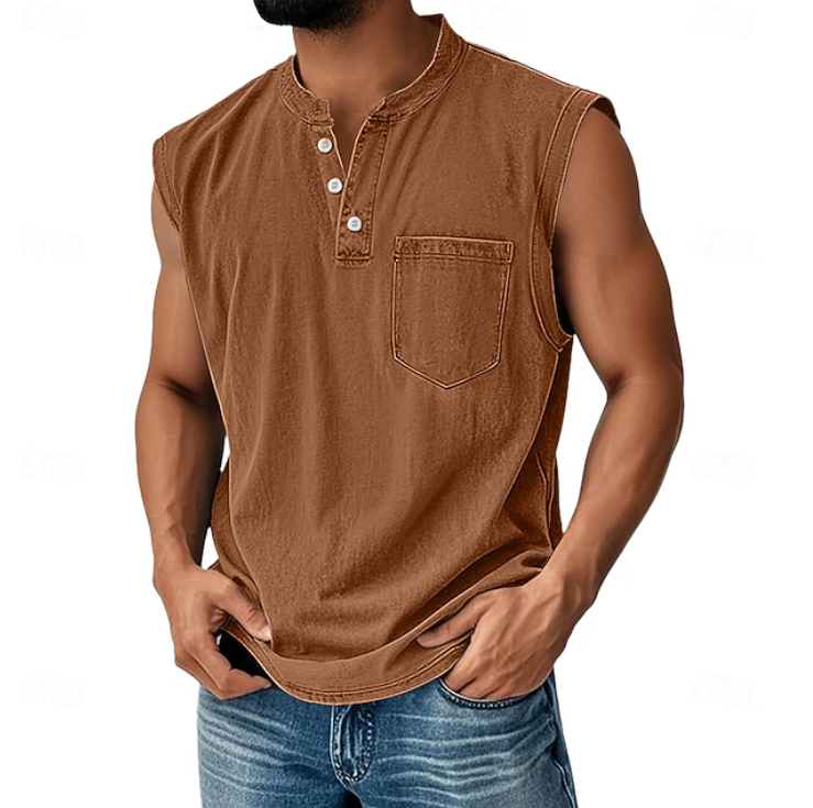 Desmond | Casual Sleeveless Vintage Style Shirt