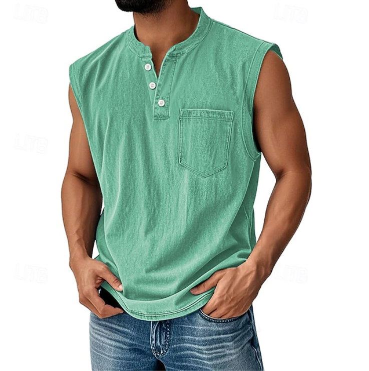 Desmond | Casual Sleeveless Vintage Style Shirt