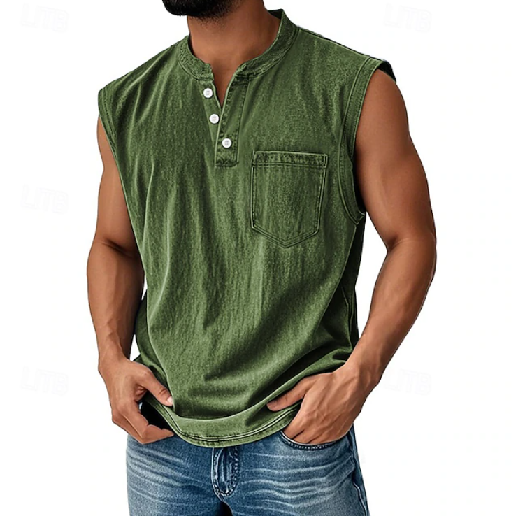Desmond | Casual Sleeveless Vintage Style Shirt