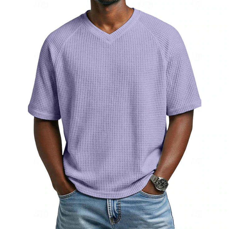 Paul | V-Neck Short Sleeve Waffle Shirt