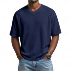 Paul | V-Neck Short Sleeve Waffle Shirt