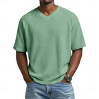 Paul | V-Neck Short Sleeve Waffle Shirt