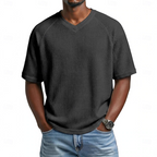 Paul | V-Neck Short Sleeve Waffle Shirt
