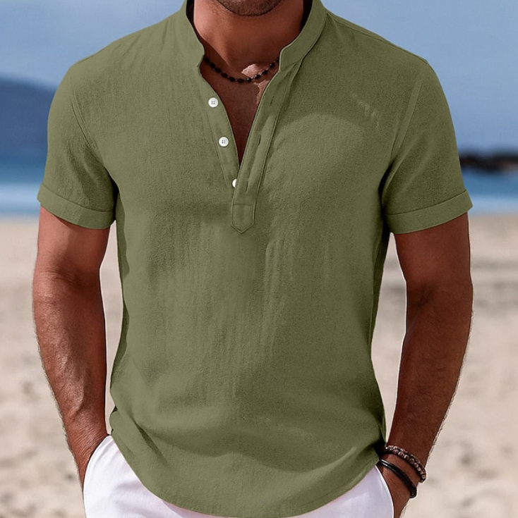 Lachlan | Summer Button-Up Short Sleeve Shirt