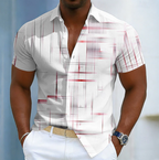 Charlie | Short Sleeve Button Geometric Shirt