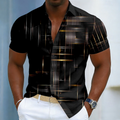 Charlie | Short Sleeve Button Geometric Shirt