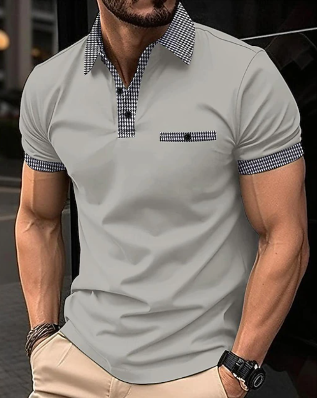 Alexander | Classic Checkered Collar Polo Shirt
