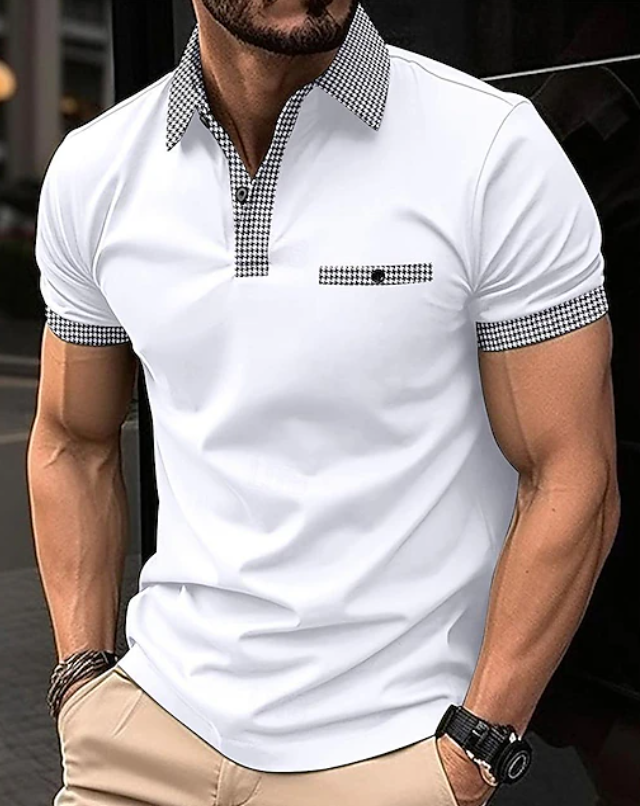 Alexander | Classic Checkered Collar Polo Shirt