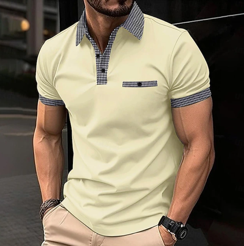 Alexander | Classic Checkered Collar Polo Shirt