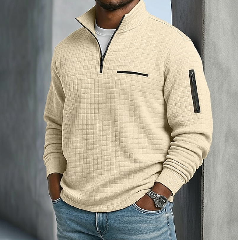 Edward | Casual Long Sleeve Waffle Sweater