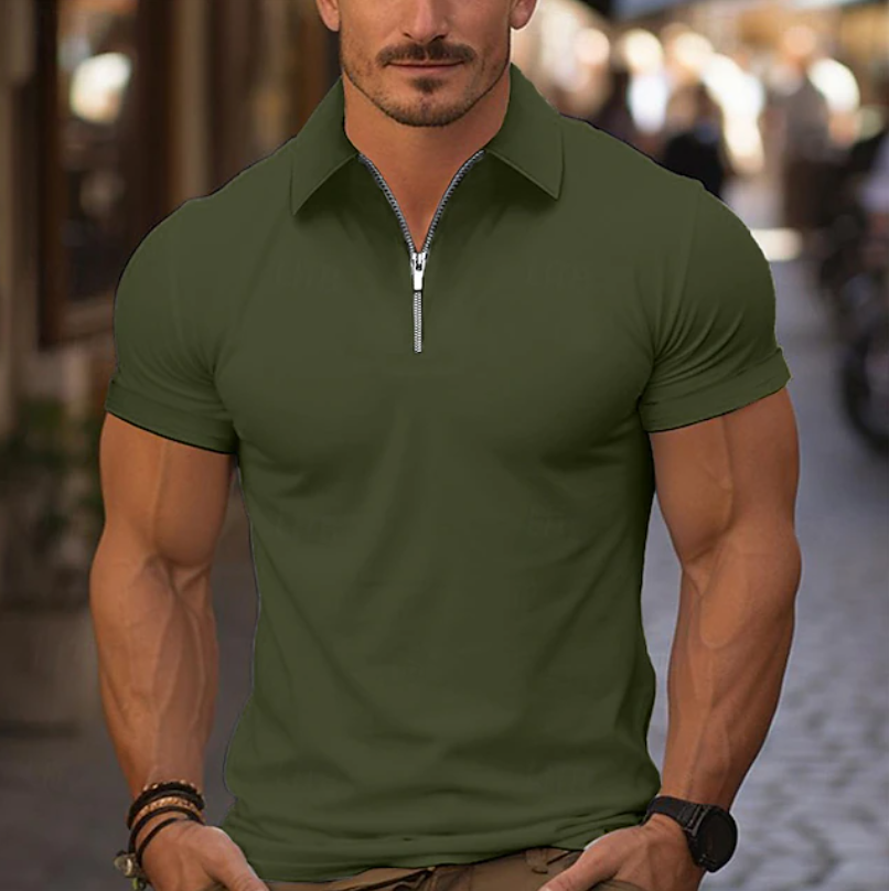 Lewis | Classic Quarter Zip Collar Shirt
