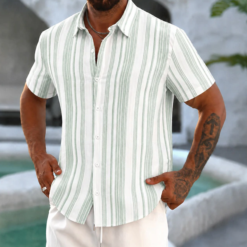 Isaac | Casual Striped Shirt Button Up Shirt