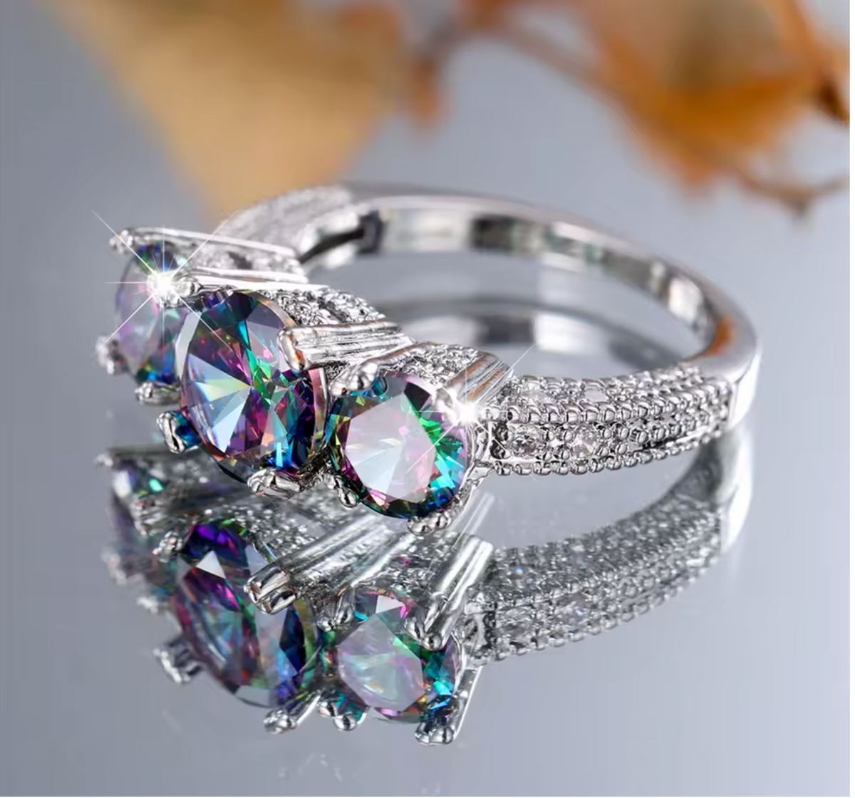 Odile | Birthstone Halo Ring