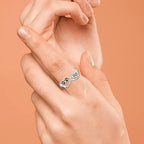 Paw Ring with Zirconia, Heart and Infinity Design