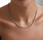 Megan | Turquoise Gold Tennis Necklace