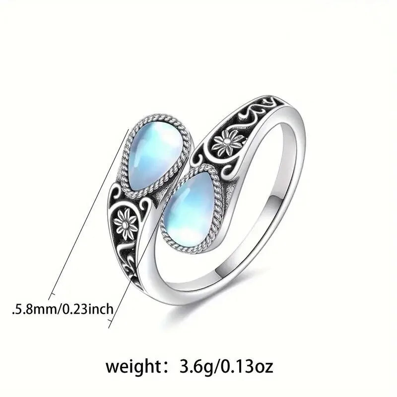 Sunniva | Moonstone-Effect Flower Ring