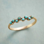 Julia | Turquoise Dot Wave Ring