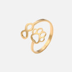 Adjustable Infinity Paw Ring