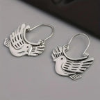 Boho bird-inspired earrings