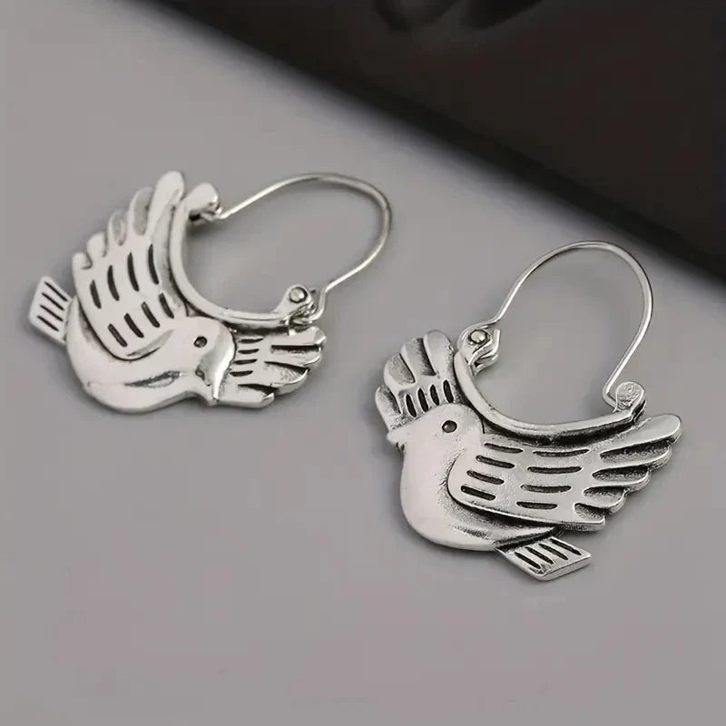 Boho bird-inspired earrings