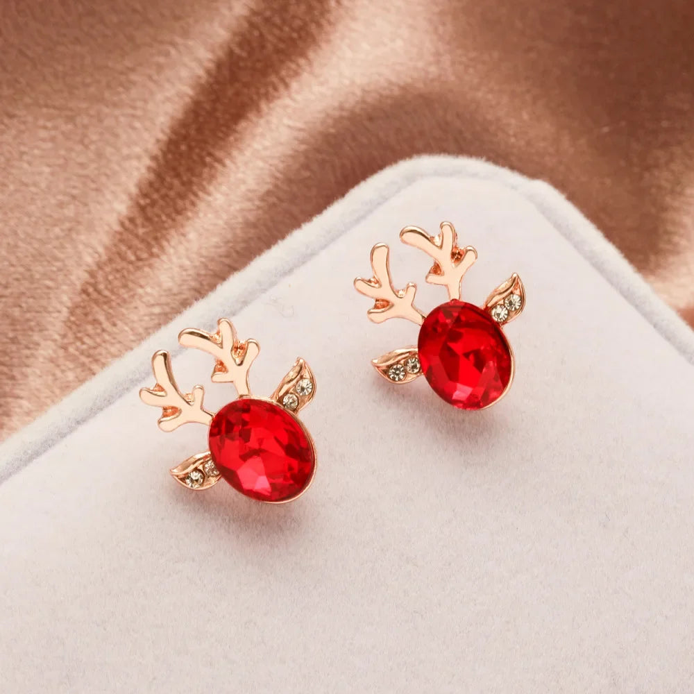 Reindeer Crystal | Stud Earrings