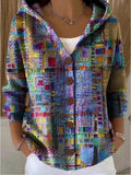 Yvaine | Elegant  Button Hooded Sweater