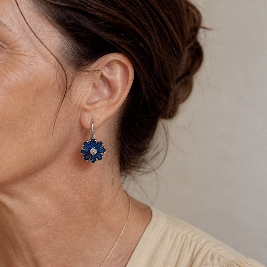 Harriet | Sunflower Silver Earrings