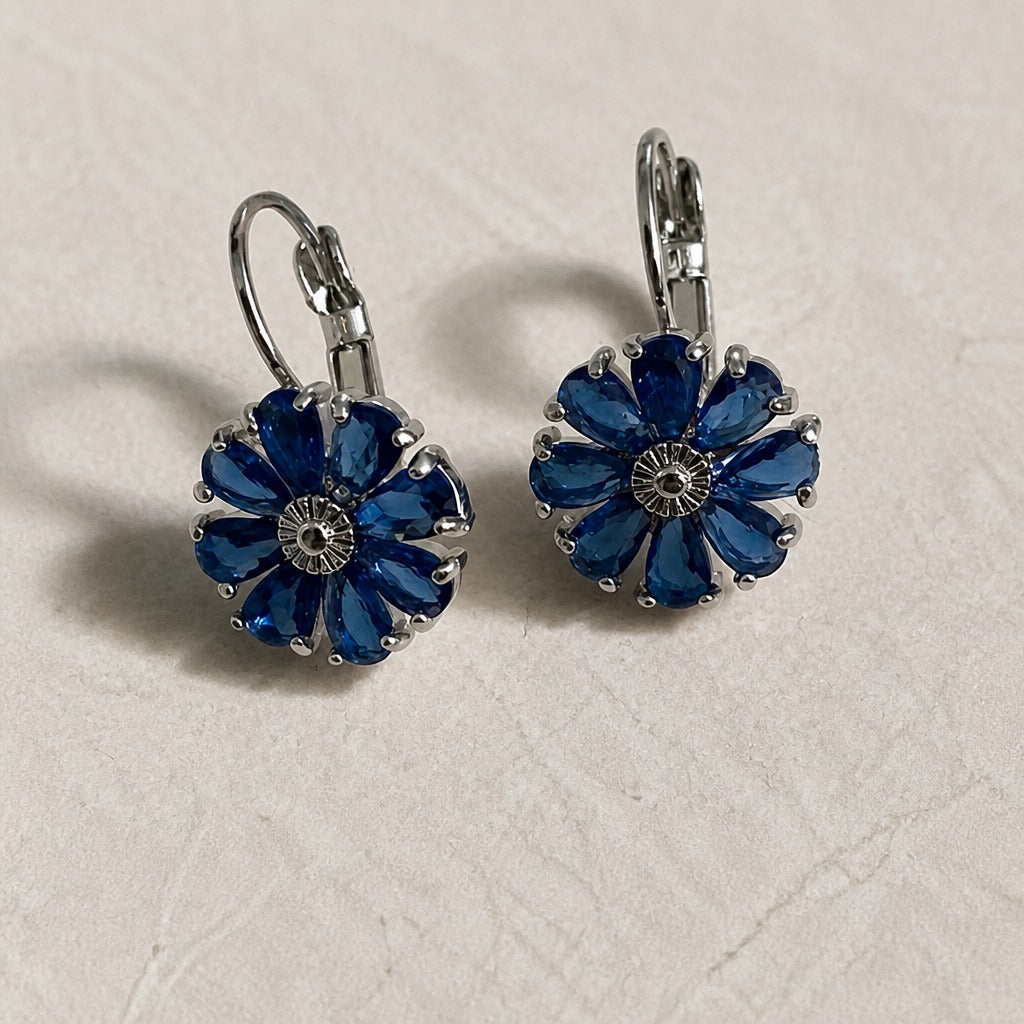 Harriet | Sunflower Silver Earrings