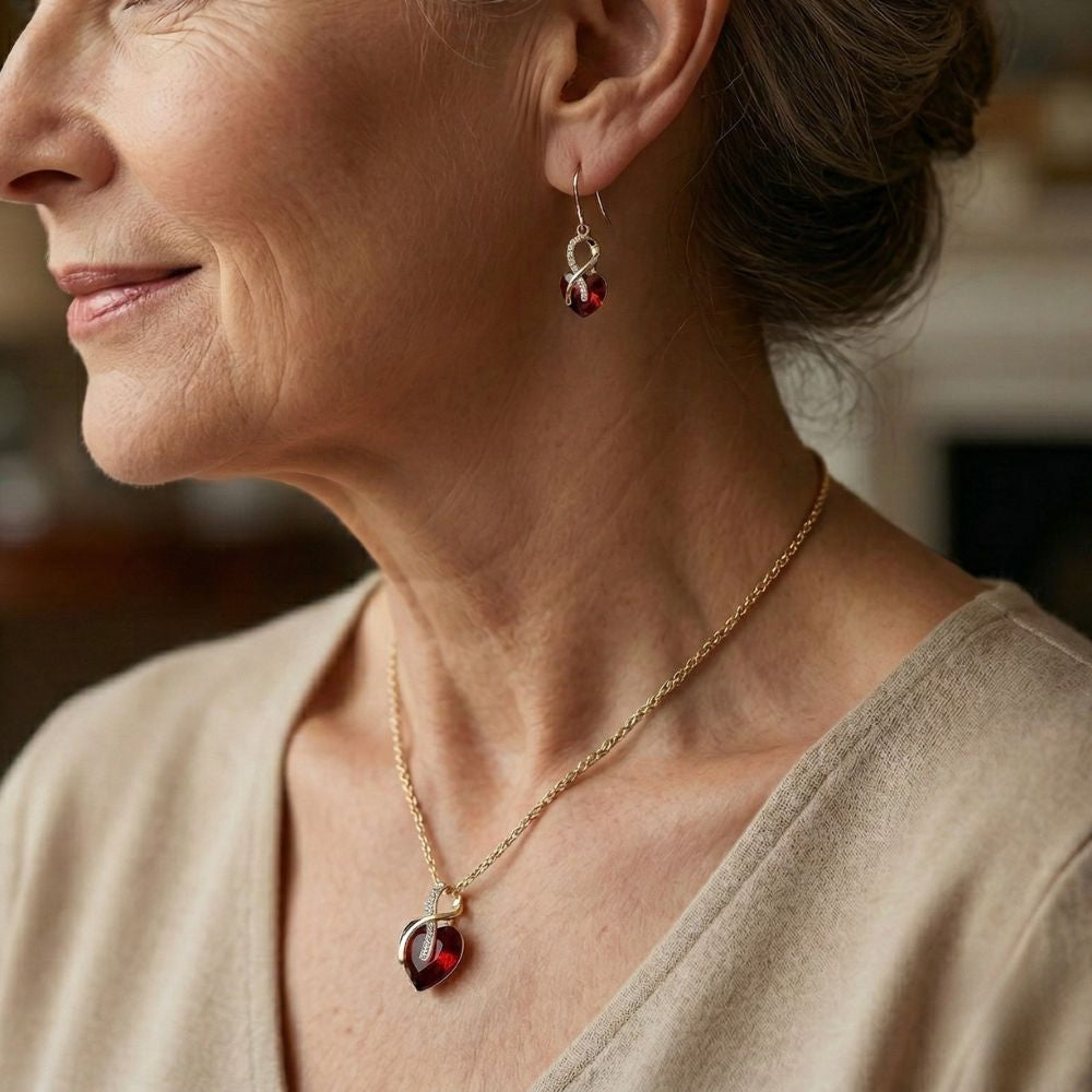 Tavira | Ruby Jewellery Set