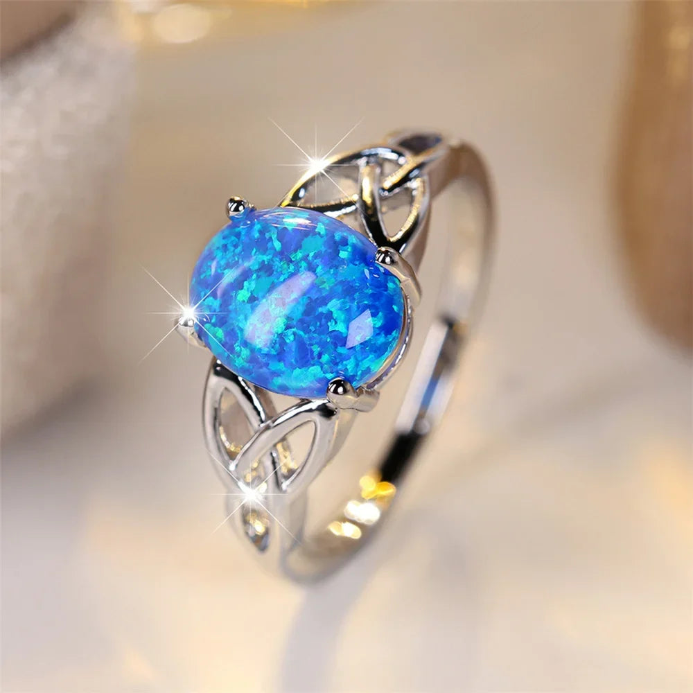 Blue Opal | Silver Ring