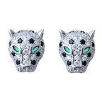 Colorful Leopard Crystal Statement Earrings