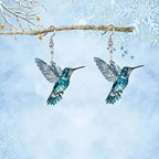 Crystal Hummingbird | Drop Earrings
