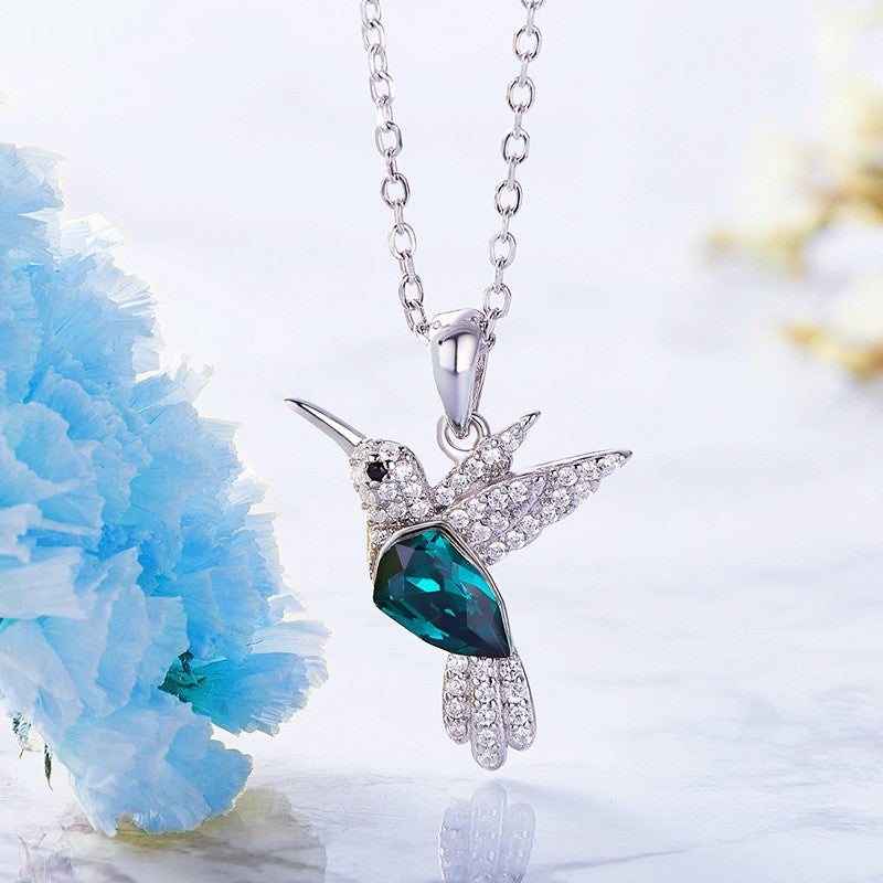 Kolibri Glitter Necklace with Zirconia