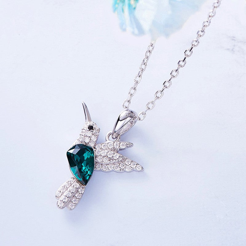 Kolibri Glitter Necklace with Zirconia