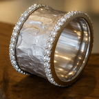 Rosetta | Vintage Silver Zirconia Band Ring