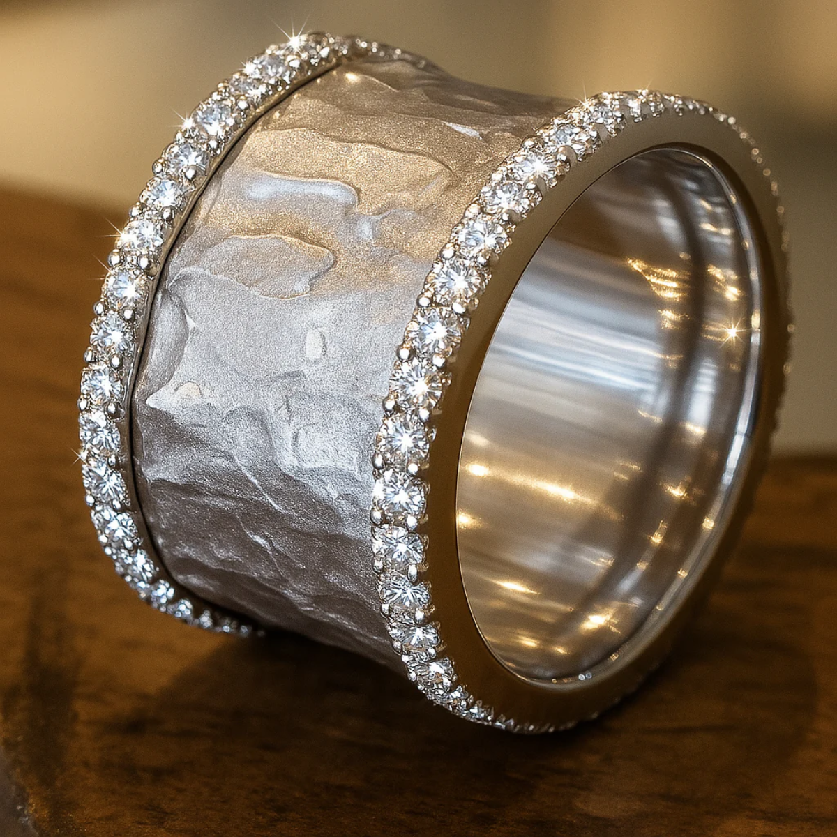 Rosetta | Vintage Silver Zirconia Band Ring