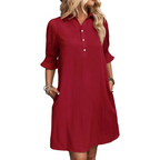 Lyla | Casual Button Down Shirt Dress