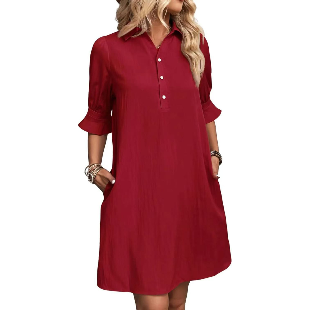 Lyla | Casual Button Down Shirt Dress