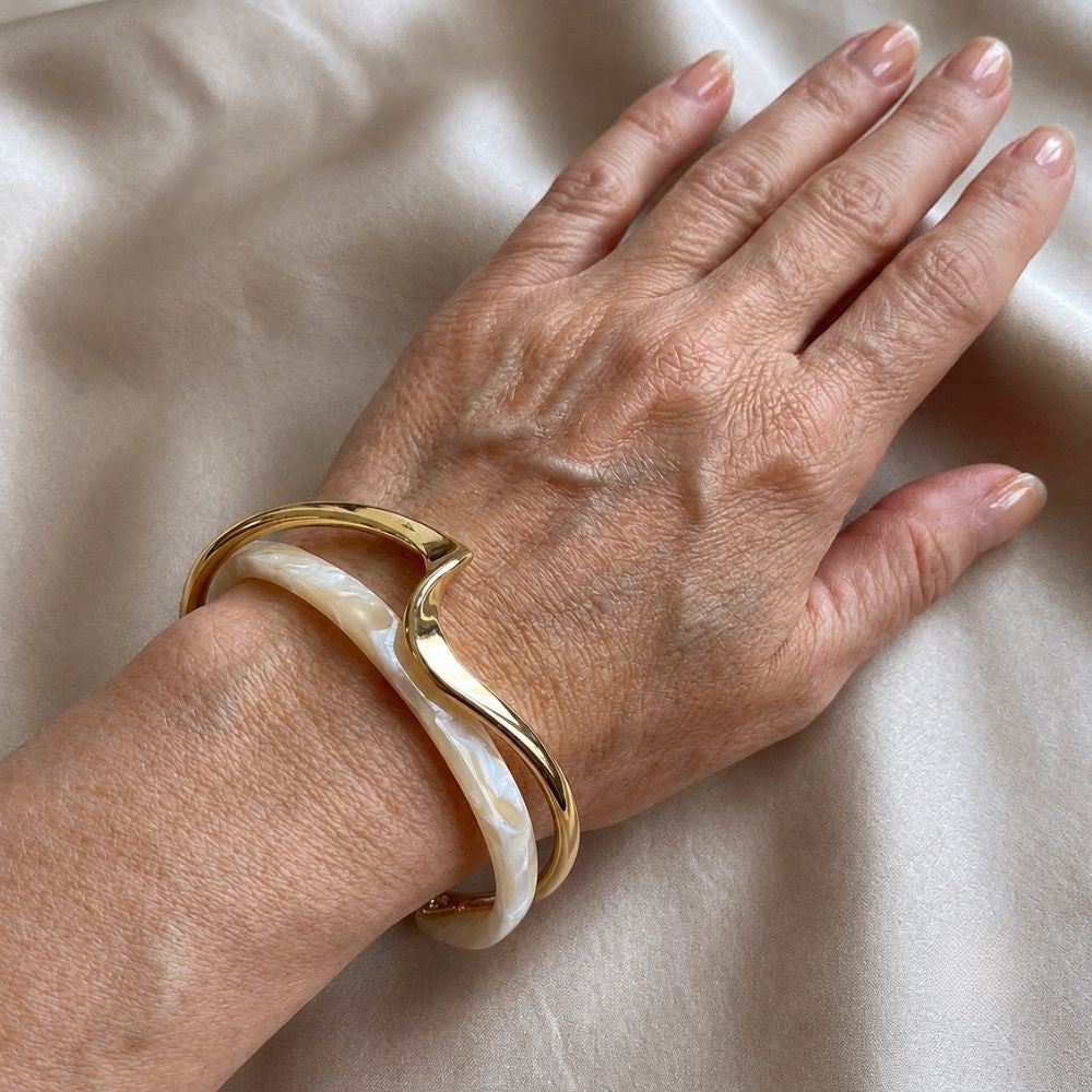 Wren | White Opal Gold Bracelet