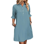 Lyla | Casual Button Down Shirt Dress