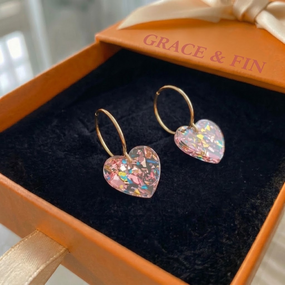 Heart Drop Earrings