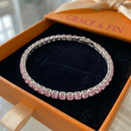 Pink Sapphire Tennis Bracelet
