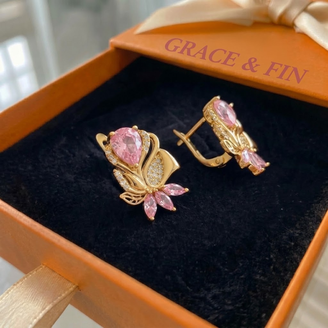 Amorette Rosepetal Earrings