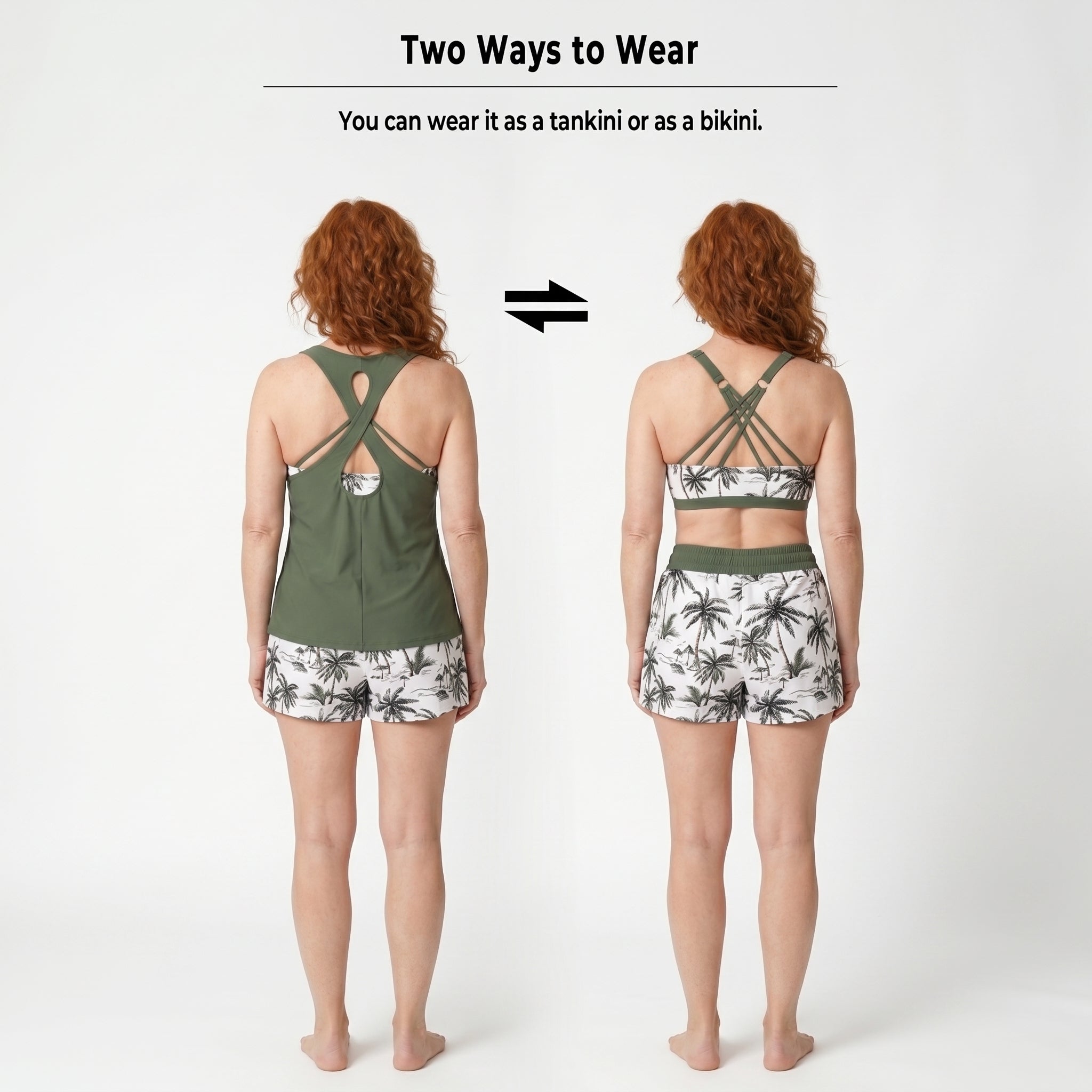 Laura | Sporty Three-Piece Tankini Set with Pockets