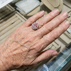 Teardrop Pink Sapphire Ring